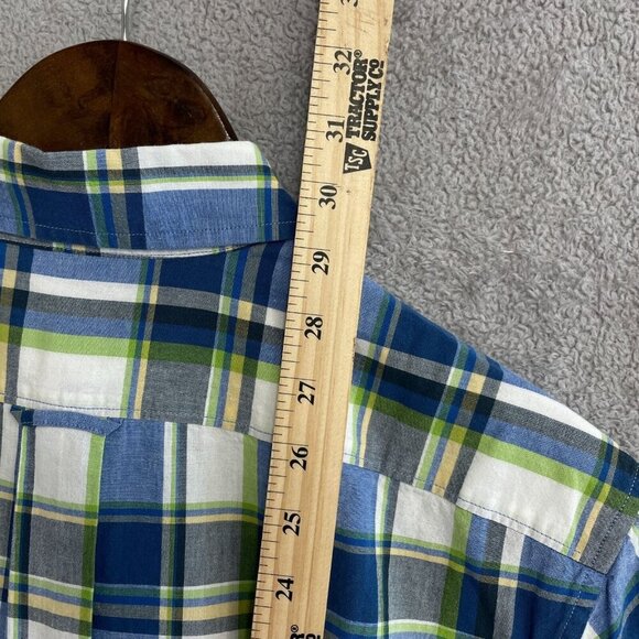 NWOT Lands' End Men's M Tailored Fit Plaid Short Sleeve Button down Shirt - Picture 3 of 7
